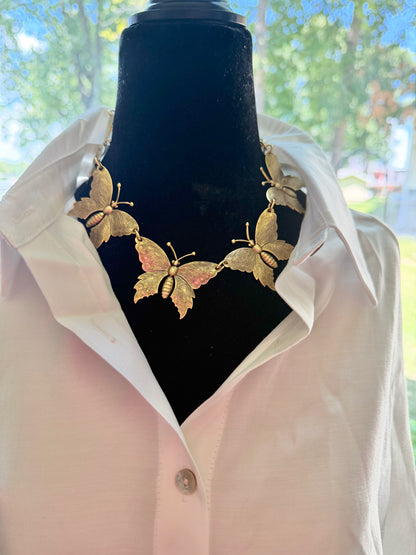 Yochi Butterfly Statement Necklace – Made in the USA