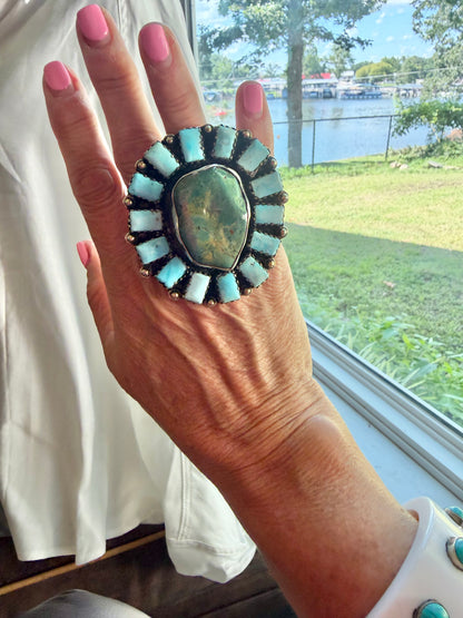 Genuine Turquoise Statement Ring