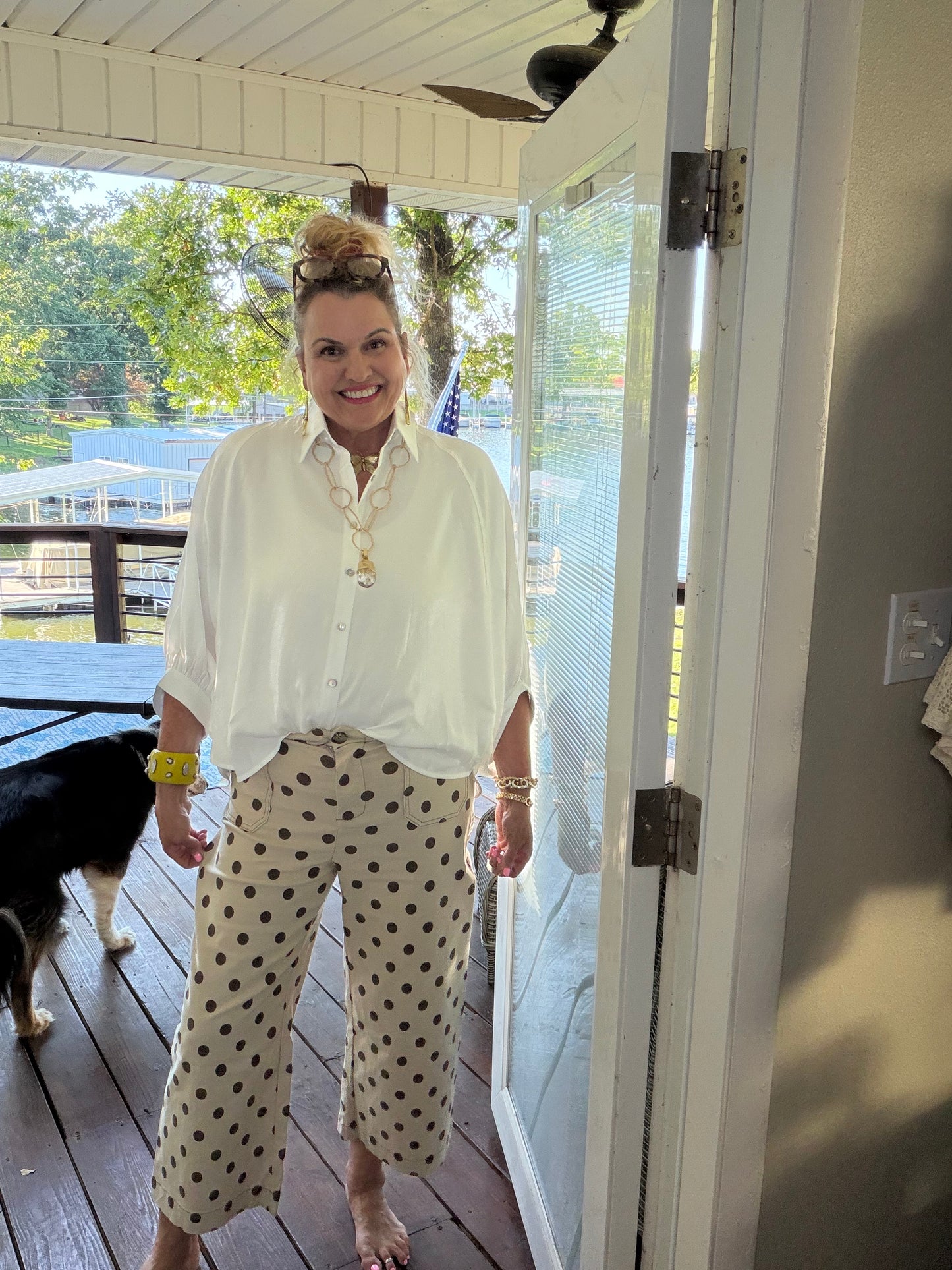 Puff Wide Long Sleeve Button Down Shirt