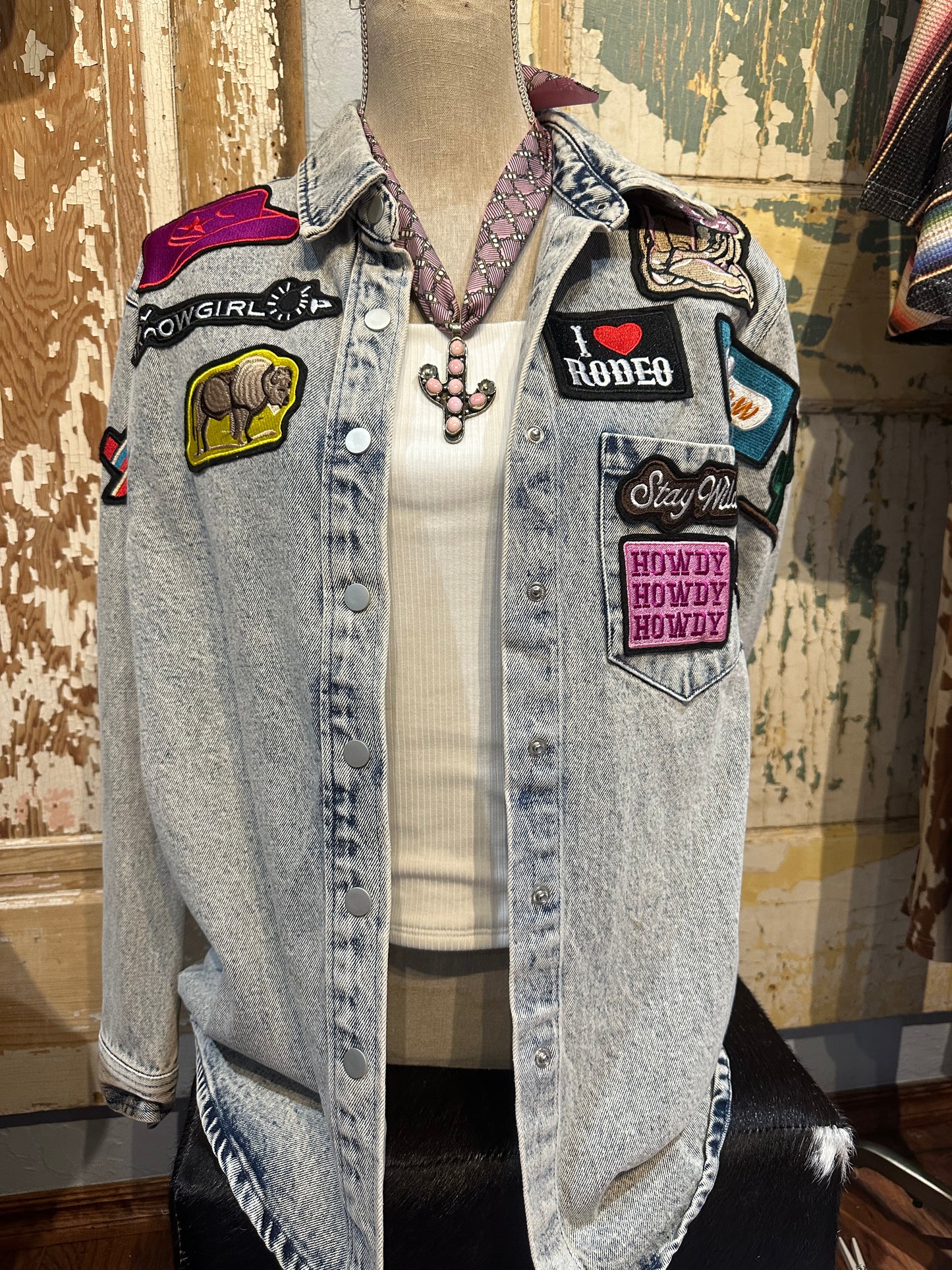 Light Denim Patch Jacket