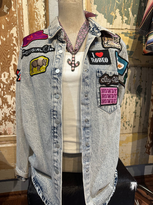 Light Denim Patch Jacket