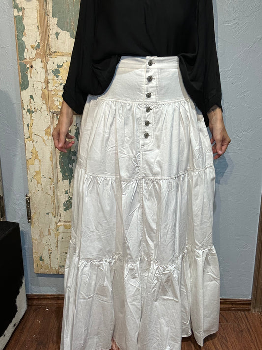 White Ruffle Skirt