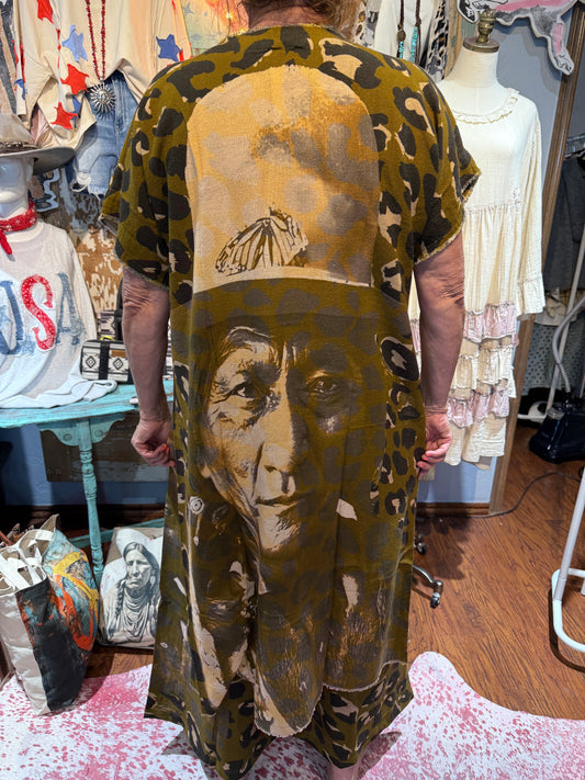 Chief Olive Leopard High Low