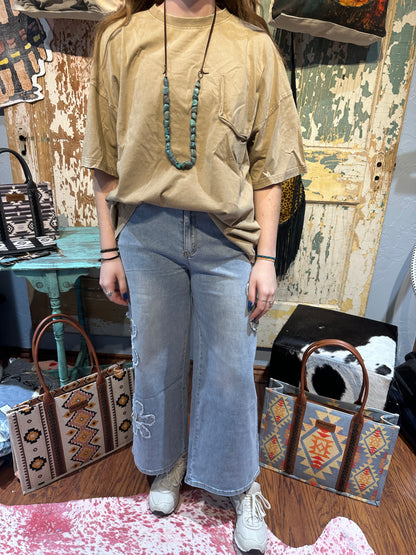 Easel Flower Denim