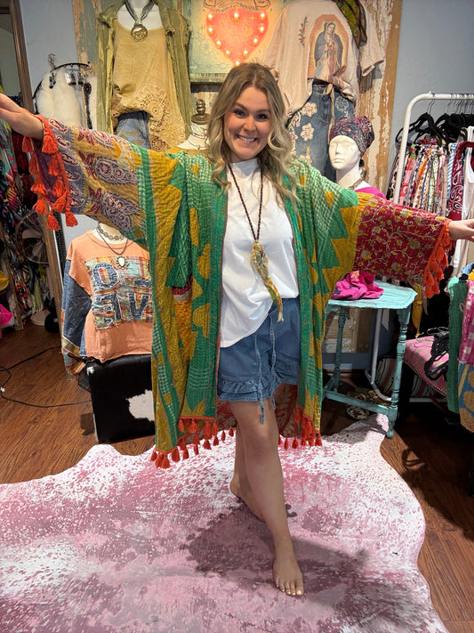 Jaded Gypsy Kantha Kimono