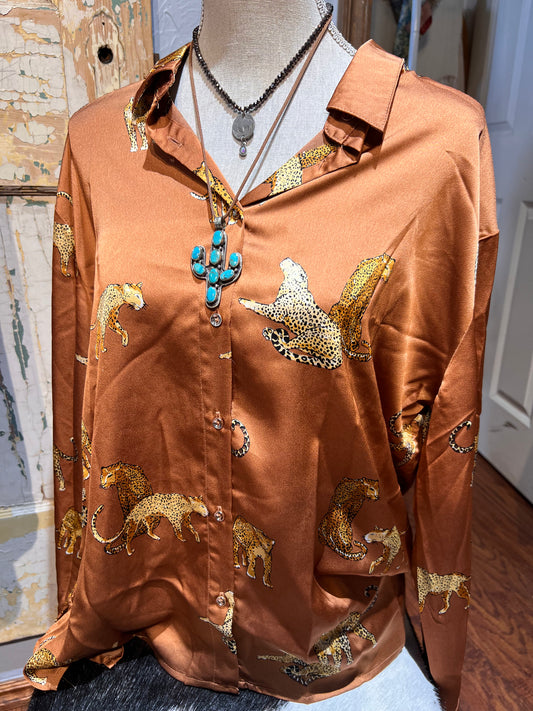 UMGEE Leopard Top Brown