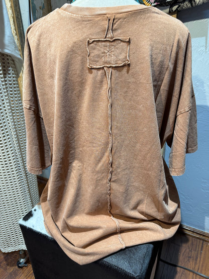 Crochet Pocket Tee Wooden