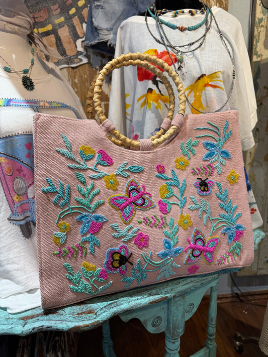 Flutter Beaded Tote