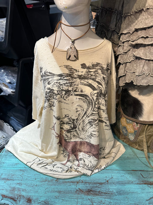 Paperlace Deer Tee
