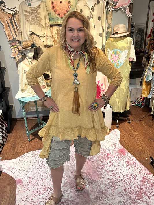 Flare Tunic with Ruffle