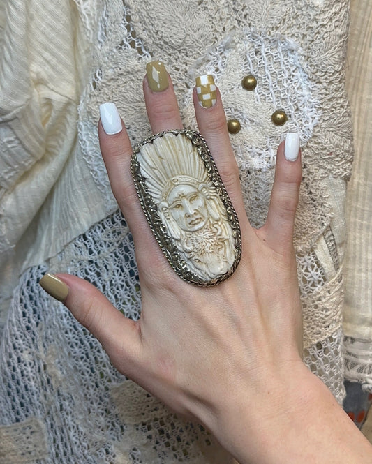 Tibetan Bone Chief Ring