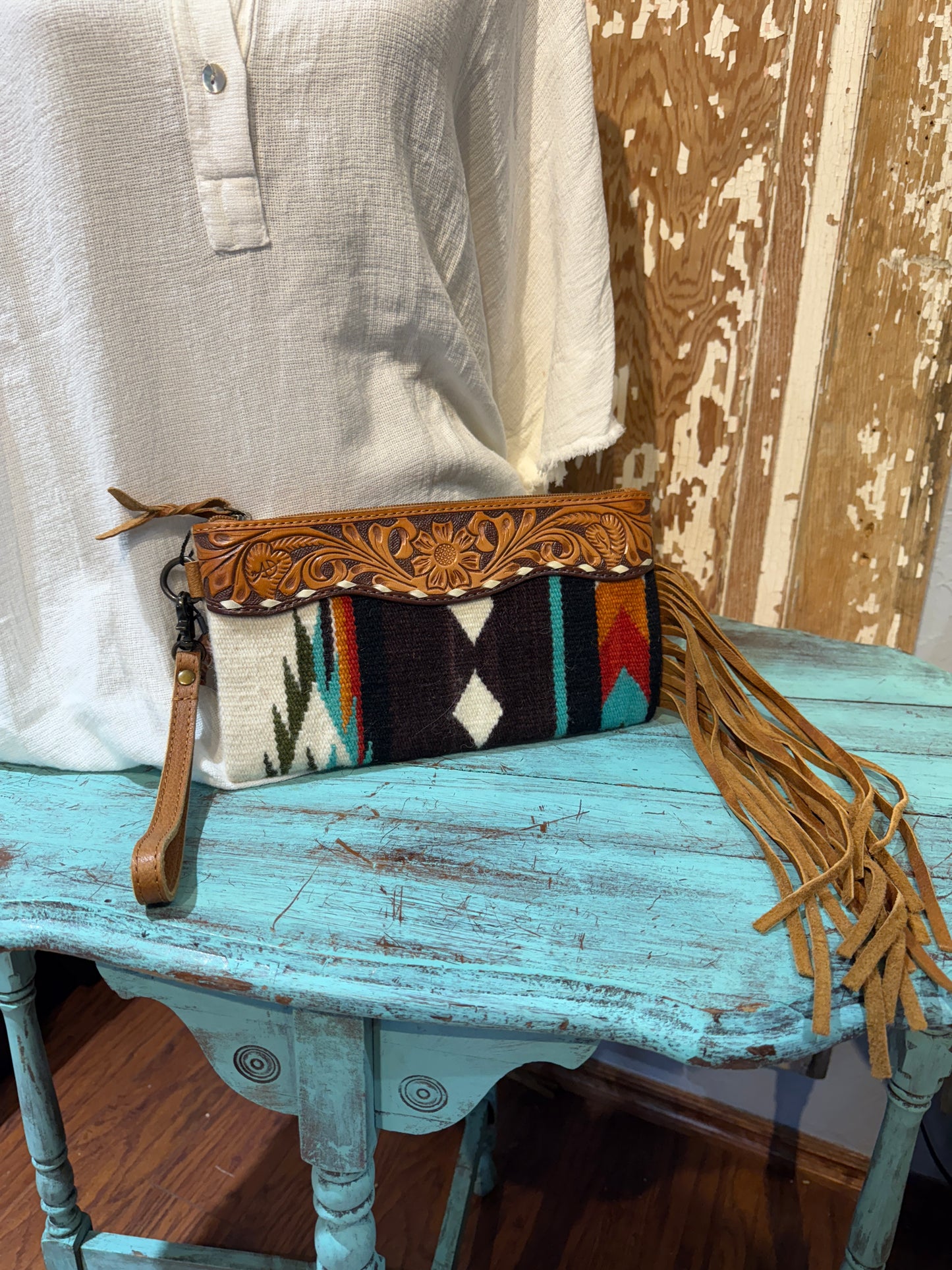 American Darling Genuine Leather Clutch
