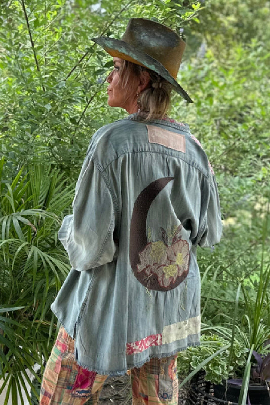 Jaded Gypsy Moon Denim Top