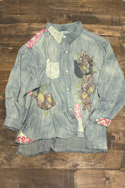 Jaded Gypsy Moon Denim Top