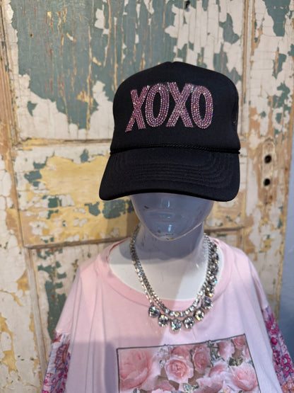 Black XOXO Trucker Hat