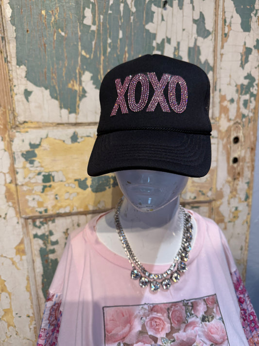Black XOXO Trucker Hat