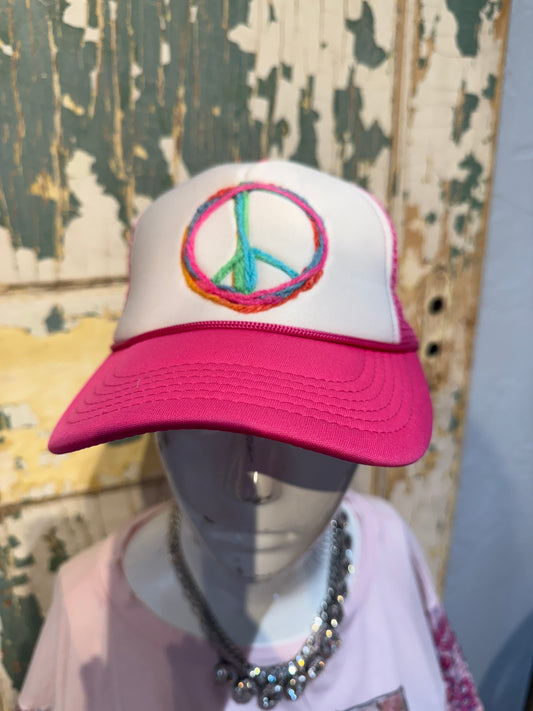Peace Yarn Trucker Hat