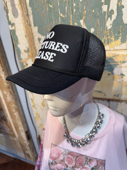 No Pictures Please Trucker Hat