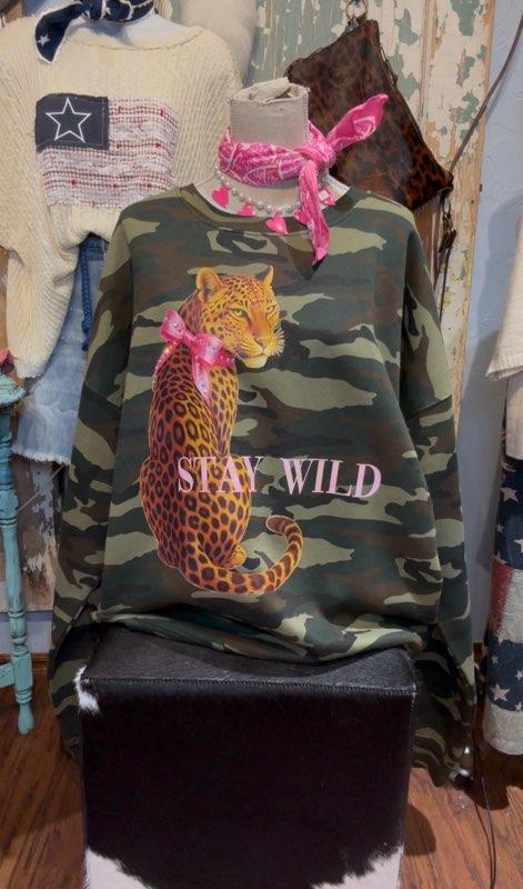 Stay Wild Camo Sweatshirt