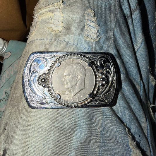 1978 Silver Dollar Belt Buckle