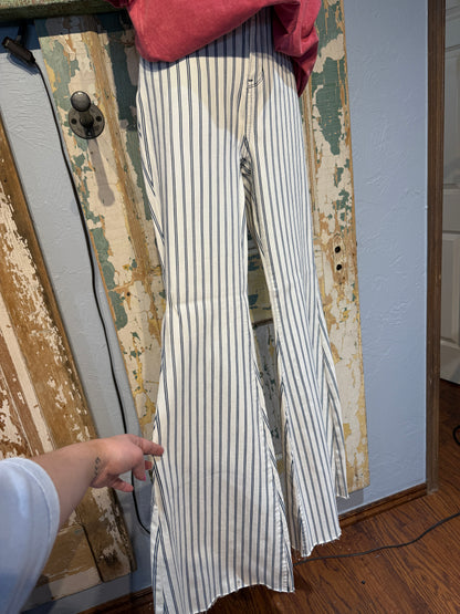 Judy Blue Blue Stripe Bellbottom Jeans