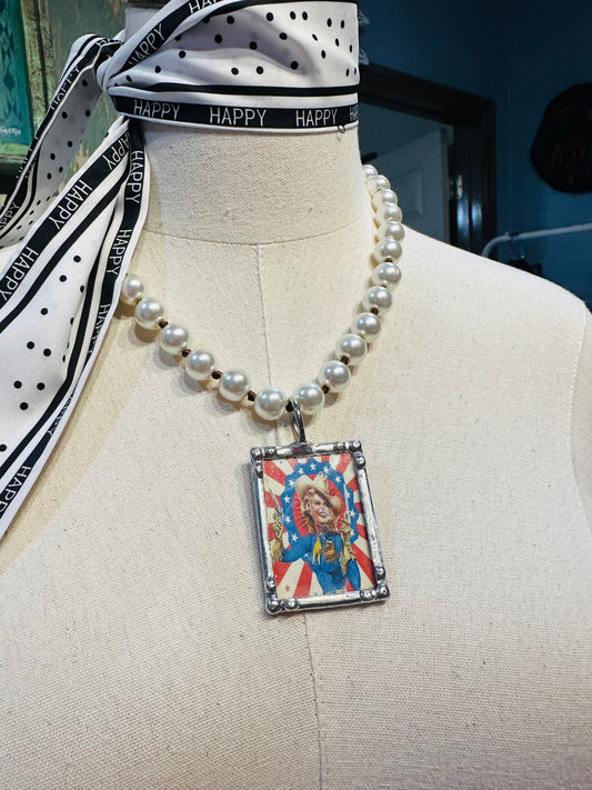 USA Cowgirl Necklace