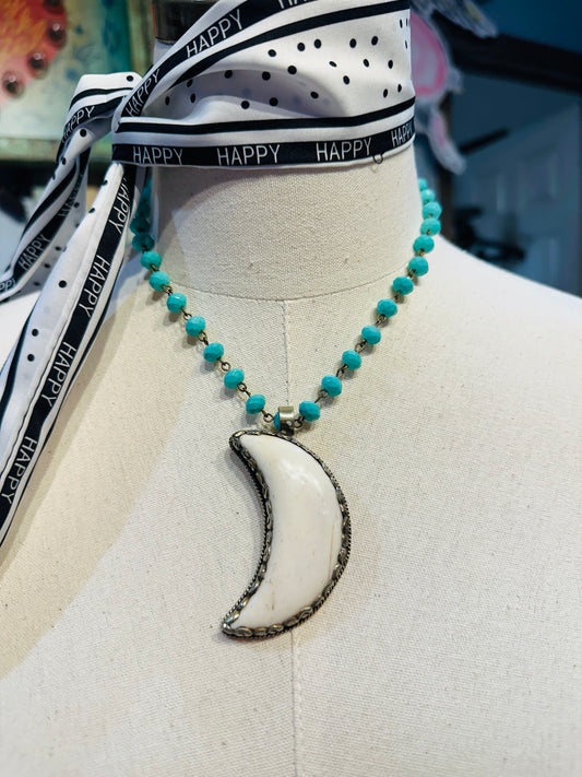 Tibetan Bone Crescent Moon