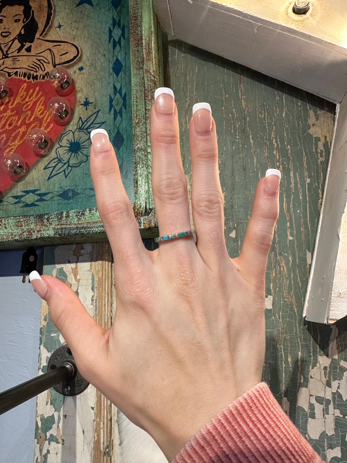 Turquoise Inlay Sterling Silver Ring