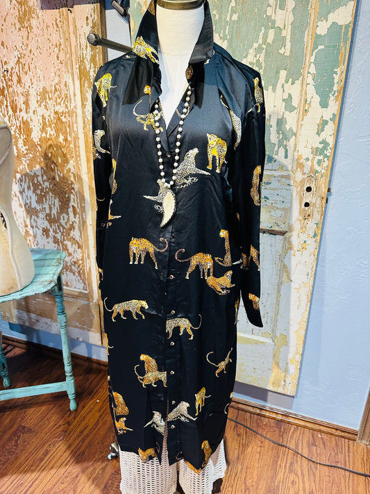 UMGEE Leopard Duster Black