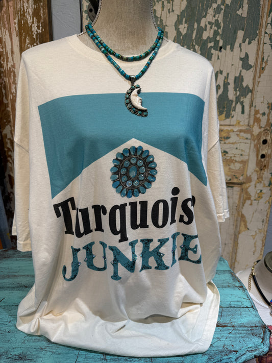 Turquoise Junkie Crystal Tee