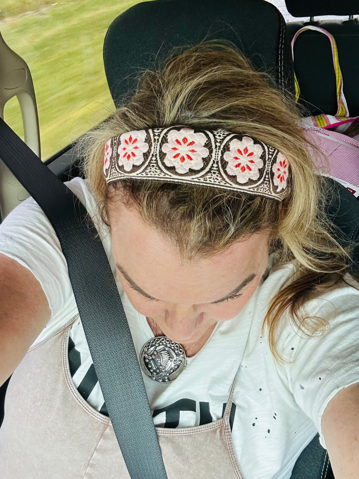 Boho Embroidered Floral Headband