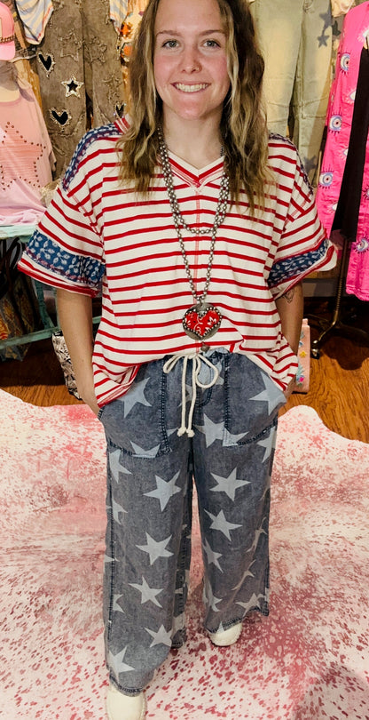 Star Lightweight Drawstring Pants
