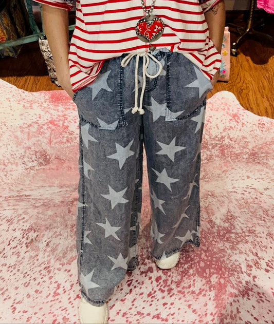 Star Lightweight Drawstring Pants