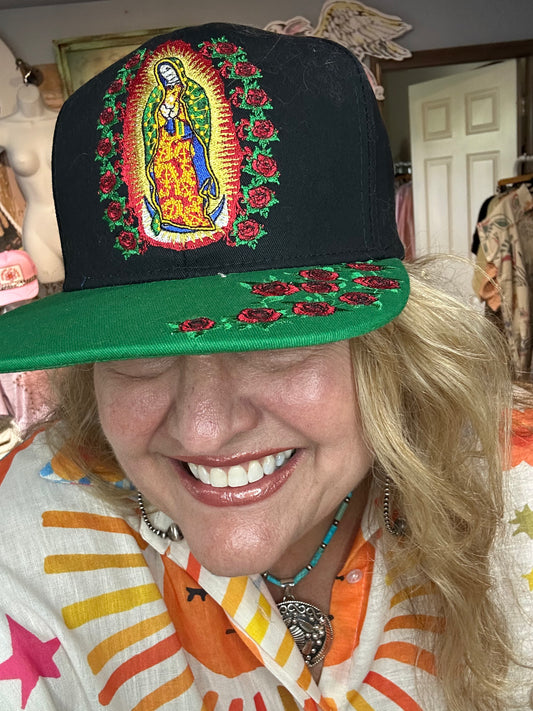 Lady of Guadalupe Green Trucker Hat