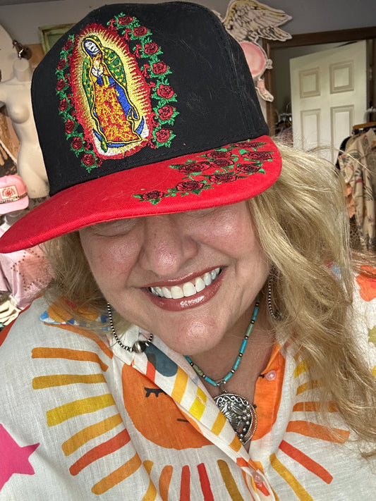 Lady of Guadalupe Red Trucker Hat