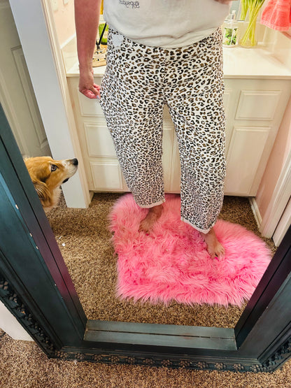 Risen High Rise Ankle Barrel Cheetah Denim
