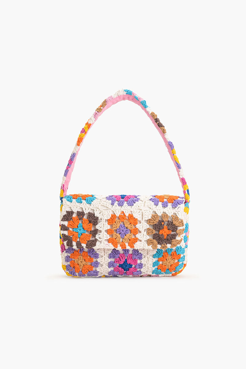 Stitch Please White Crochet Shoulder Bag