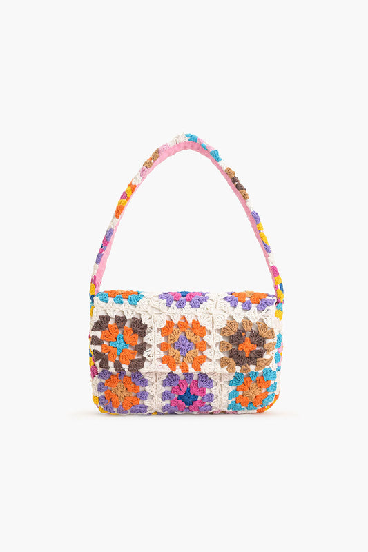 Stitch Please White Crochet Shoulder Bag