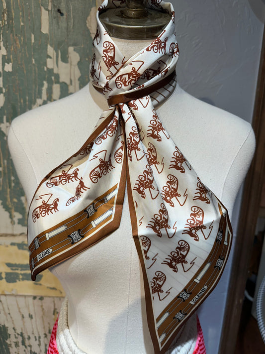 Horse Drawn Carriage Inspired Twilly Scarf