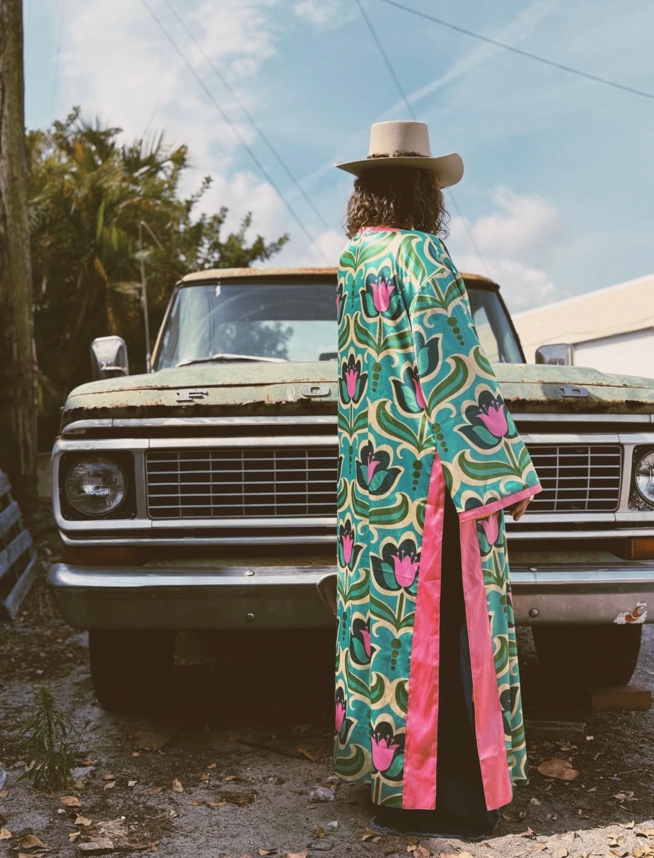 LB Colorful Printed Reversible Duster