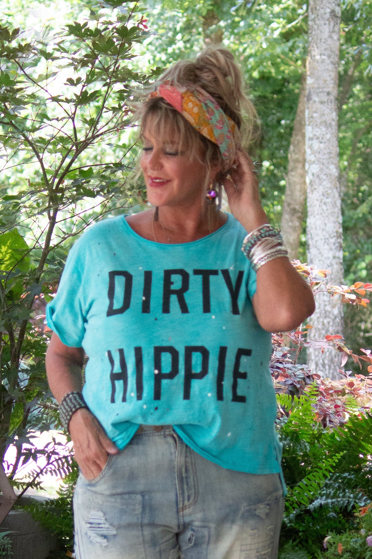Jaded Gypsy Vintage Island Berry Dirty Hippie Tee