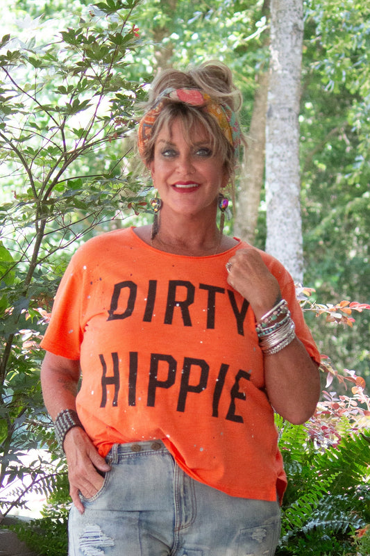 Jaded Gypsy Vintage Tangerine Dirty Hippie Tee