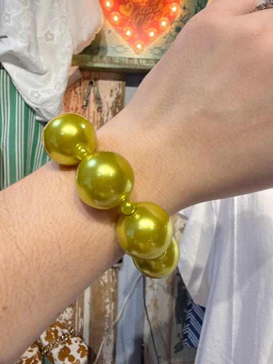 Large Chartreuse Bracelet