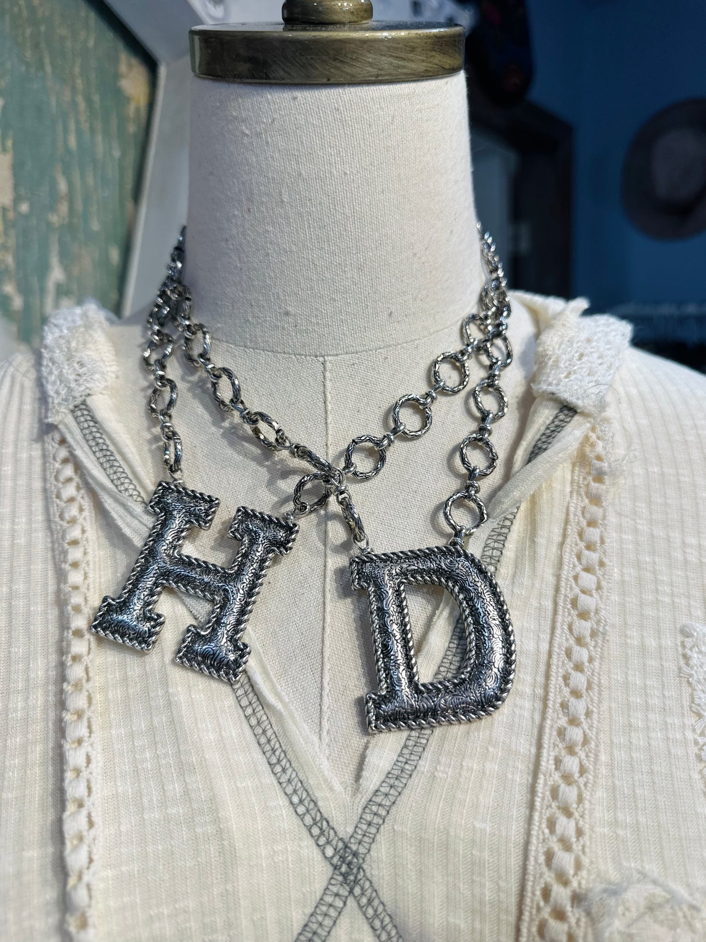 Inspired Silver Initial Necklaces