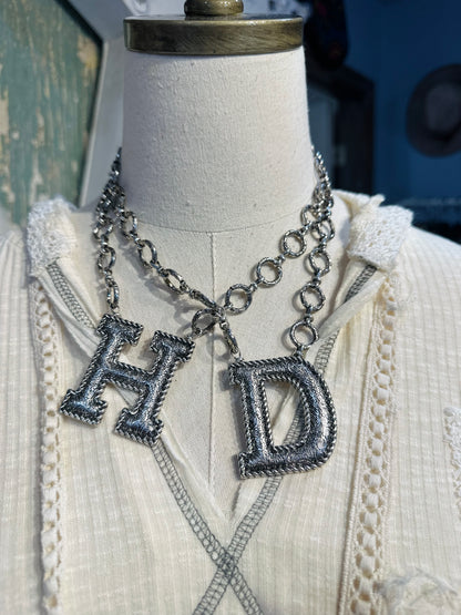 Inspired Silver Initial Necklaces