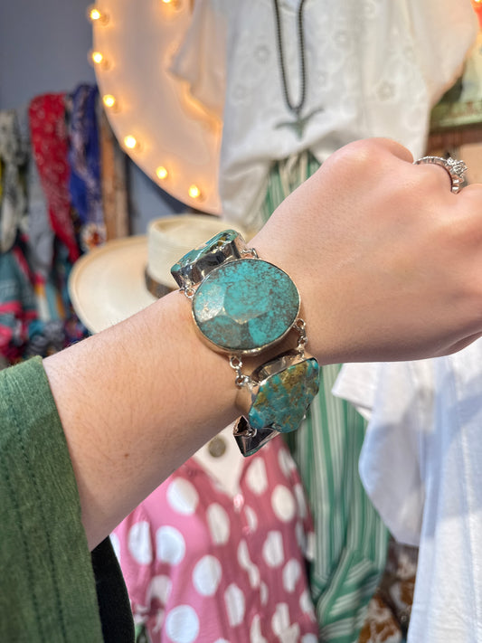 Turquoise Chunk Bracelet