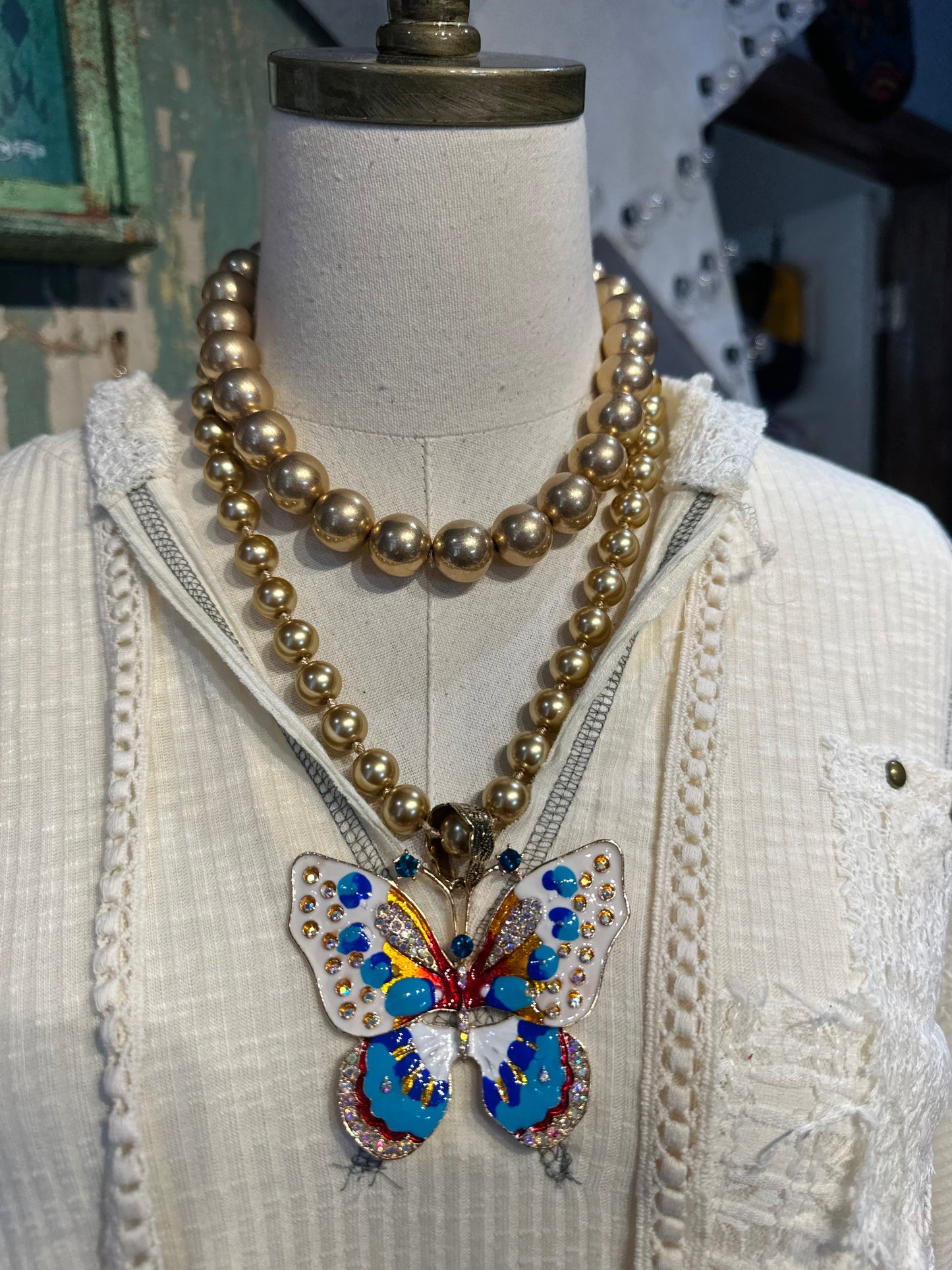 Inspired Gold Ball Necklace
