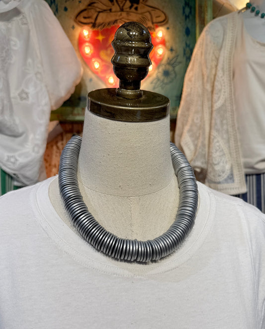 Silver Disc Necklace