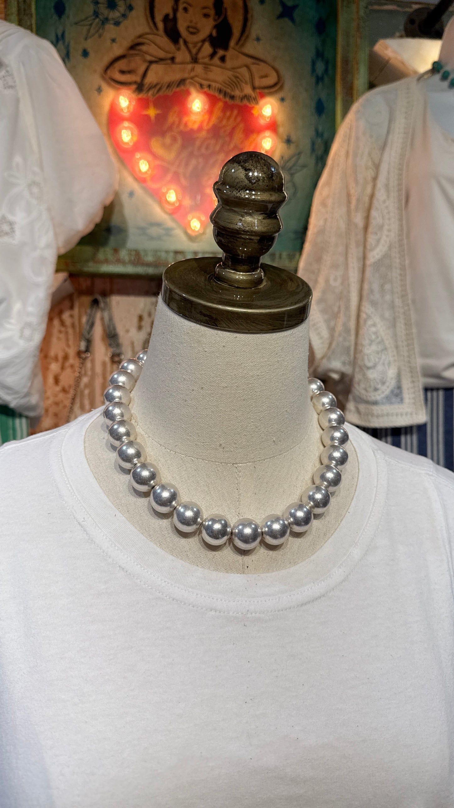 Large Silver Necklace