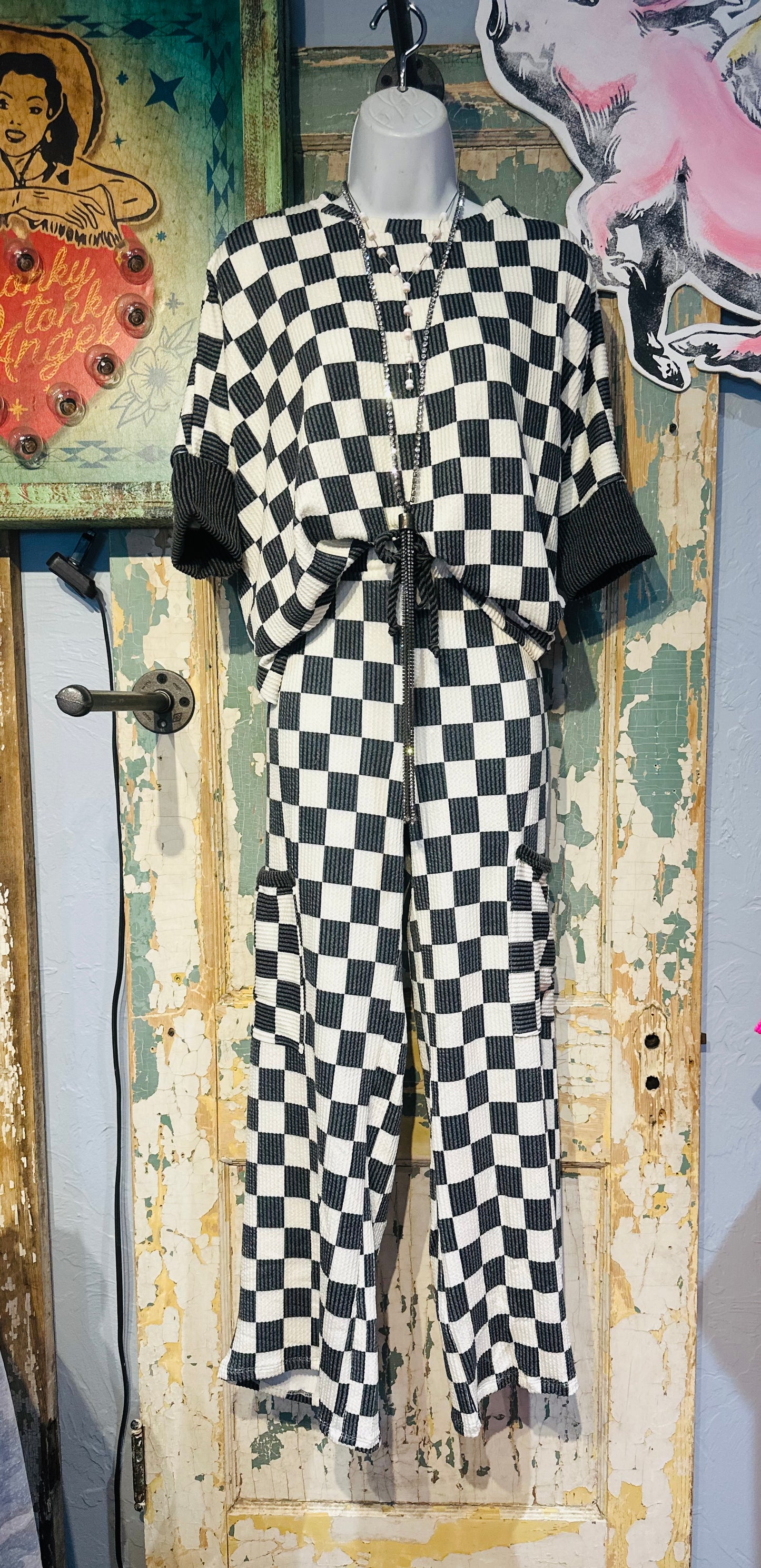 Black & White Checkered Pants